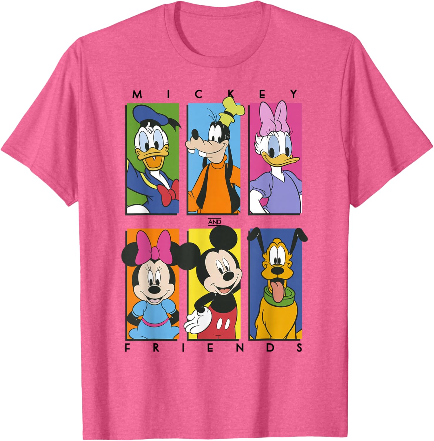 Disney Mickey and Friends T-Shirt Fun Group Shot of Classic Characters - 9