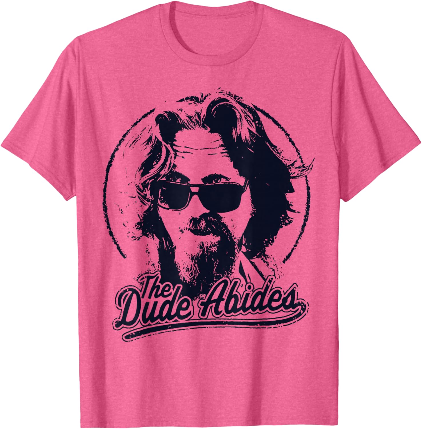 The Big Lebowski Dude Abides Classic Circle Logo T-Shirt for Fans - 4