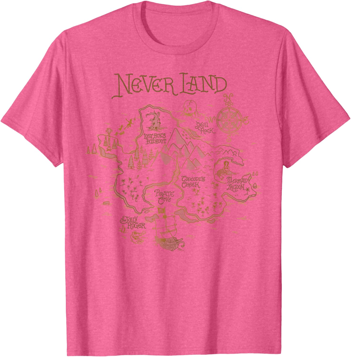 Disney Peter Pan Never Land Map Graphic T-Shirt for Adventure Lovers - 2