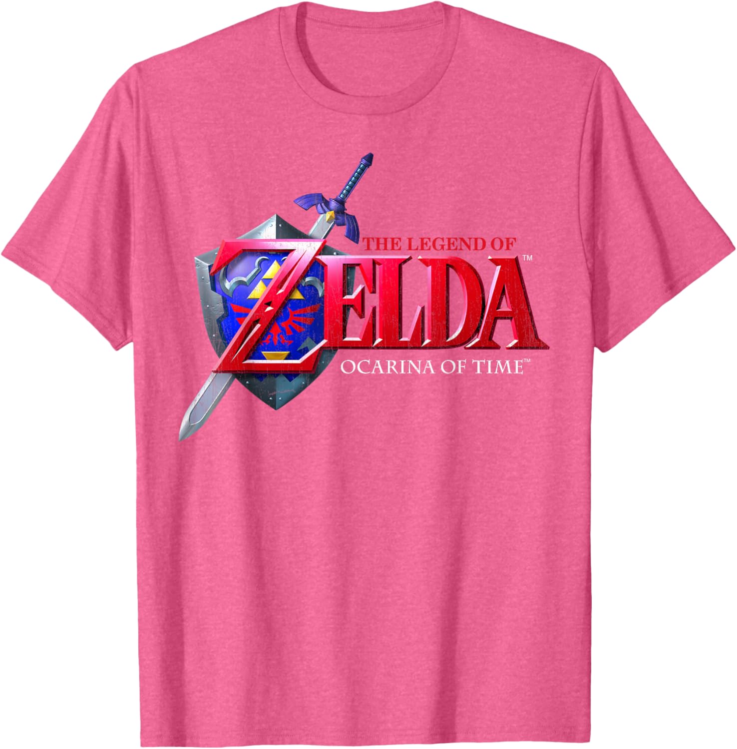 Nintendo Zelda Ocarina of Time Classic Logo Graphic T-Shirt for Gamers - 3