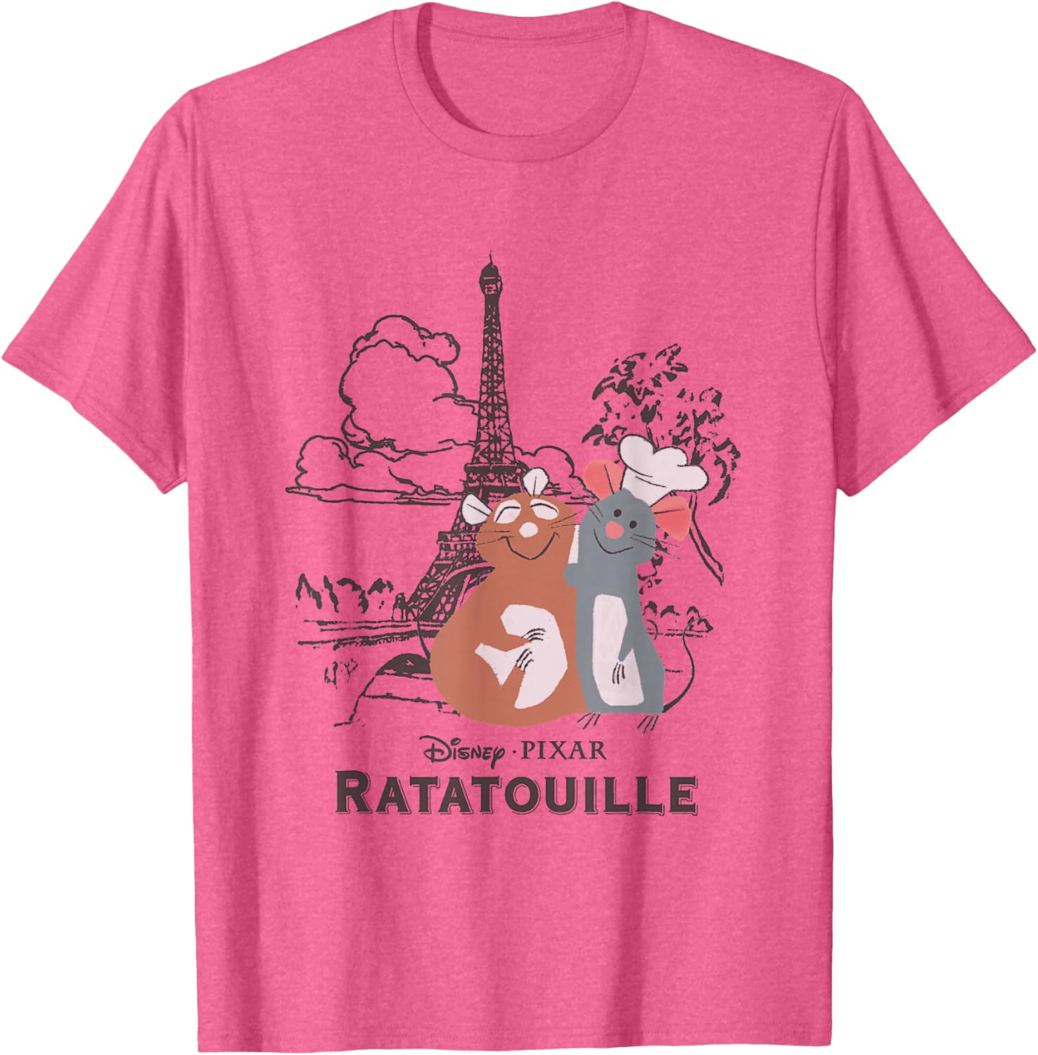 Cute Ratatouille Remy & Emile Paris Hug T-Shirt for Disney Fans - 3