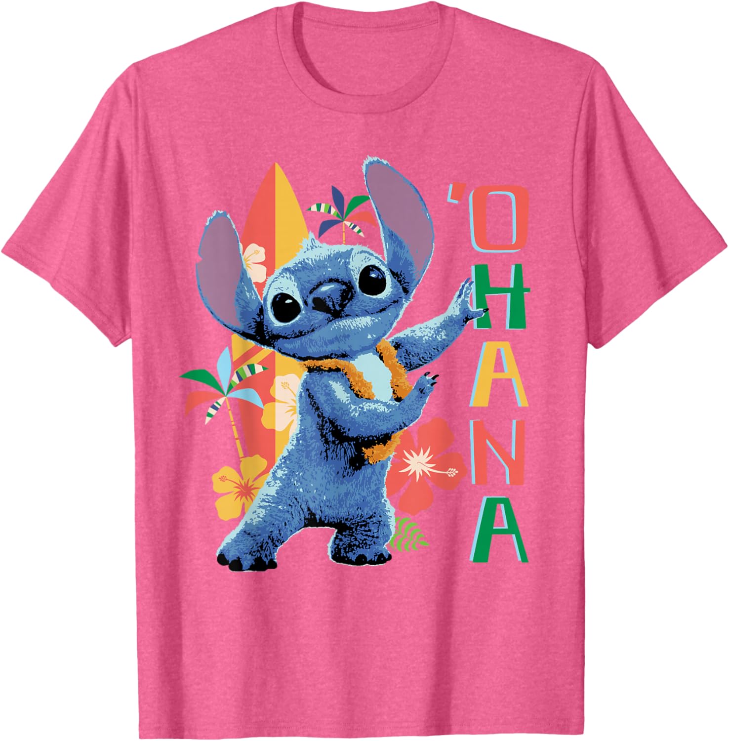 Disney Lilo & Stitch Ohana Hula Beach T-Shirt for Fun Summer Days - 9