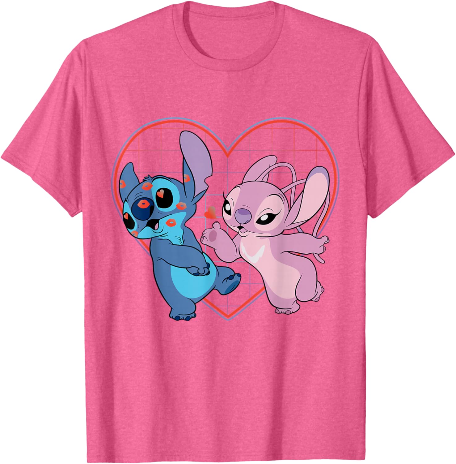 Disney Lilo and Stitch Angel Heart Kisses T-Shirt for Fun Fashion Lovers - 28