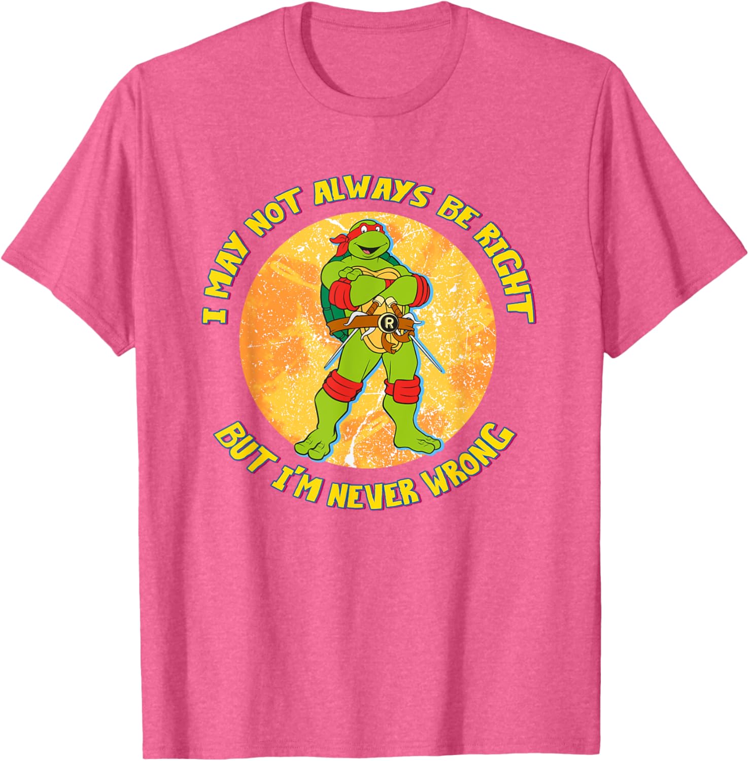 Mademark Teenage Mutant Ninja Turtles Raphael Never Wrong T-Shirt - 16