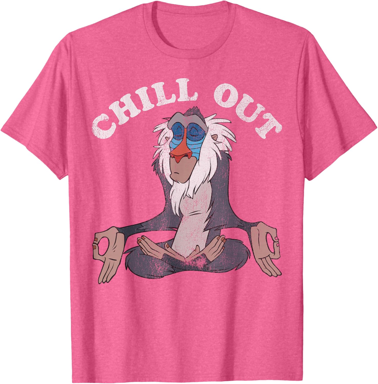 Disney Lion King Rafiki Chill Out Meditation T-Shirt for Relaxation - 5