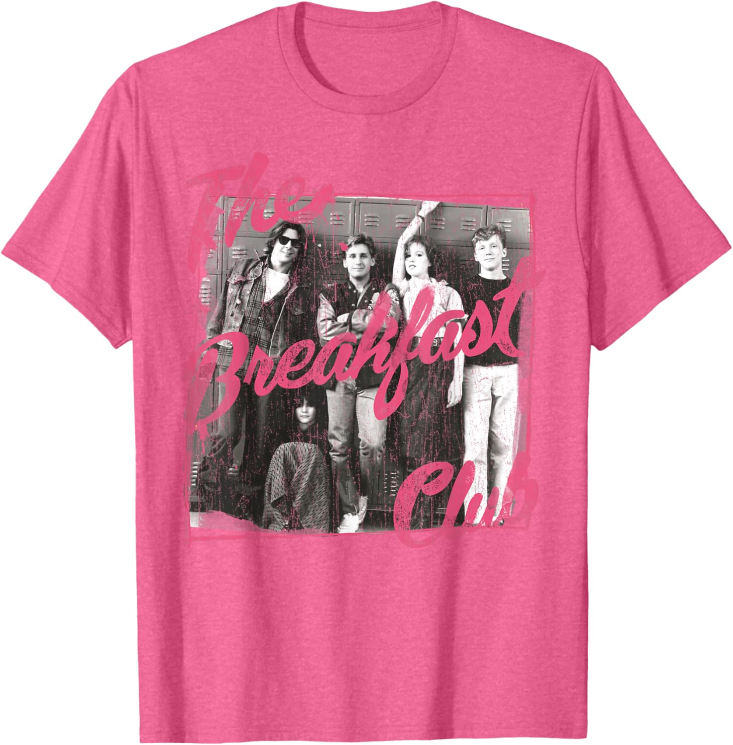 Breakfast Club Pink Text Group Photo T-Shirt for Stylish Fans - 7