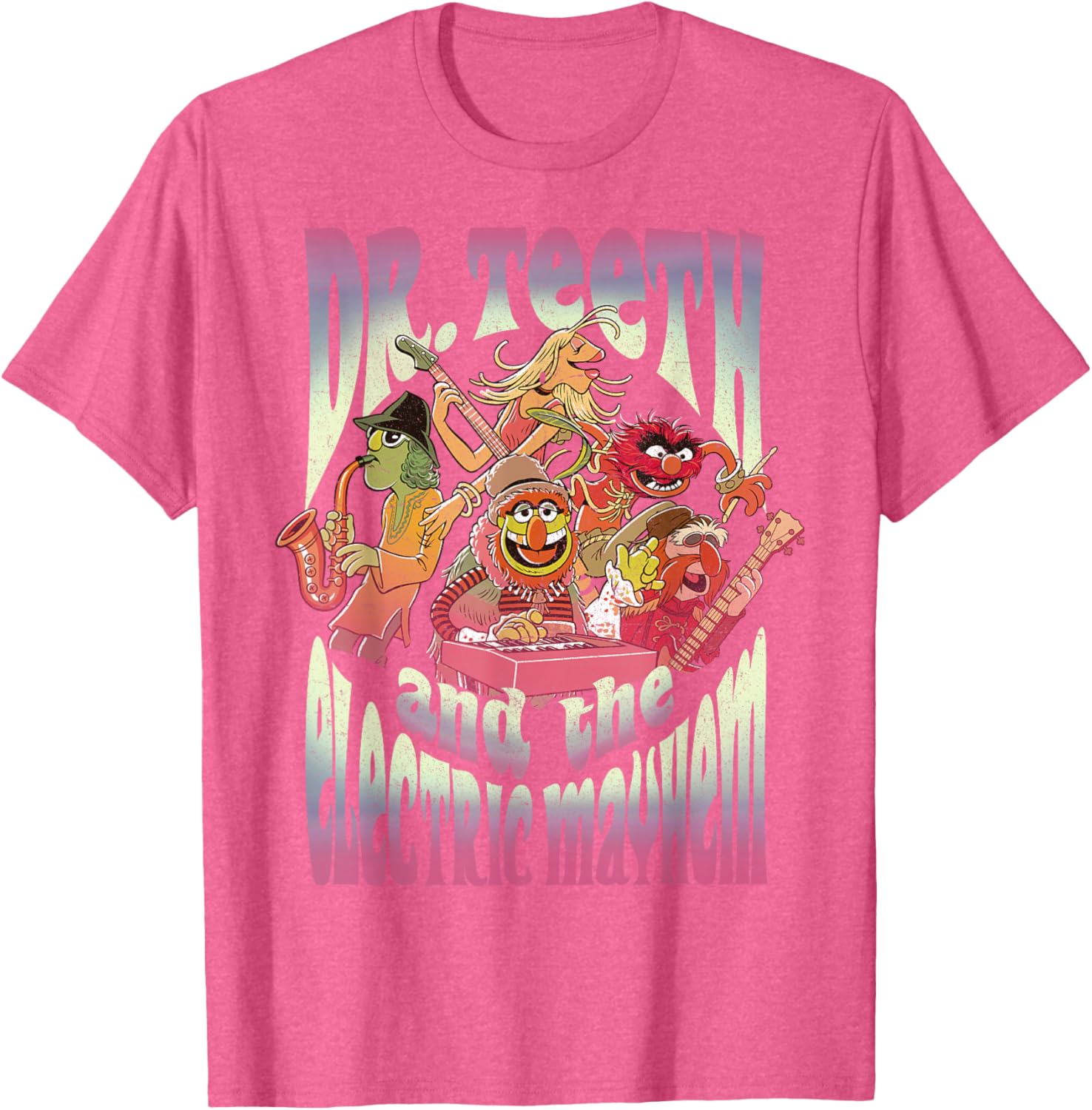 Disney Muppets Dr. Teeth Electric Mayhem T-Shirt Fun Graphic Tee - 2