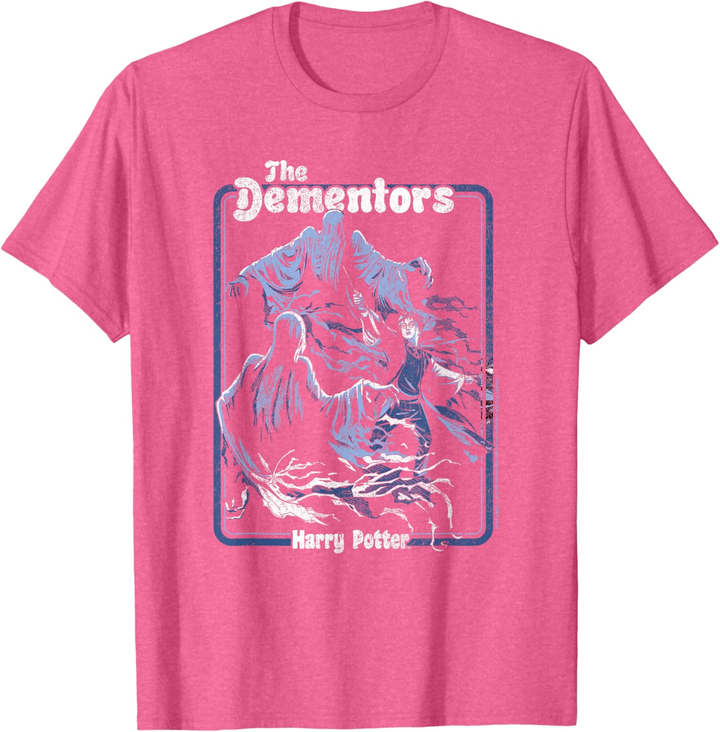 Harry Potter Dementors Kiss Vintage T-Shirt Black Classic Fit Crew Neck - 1