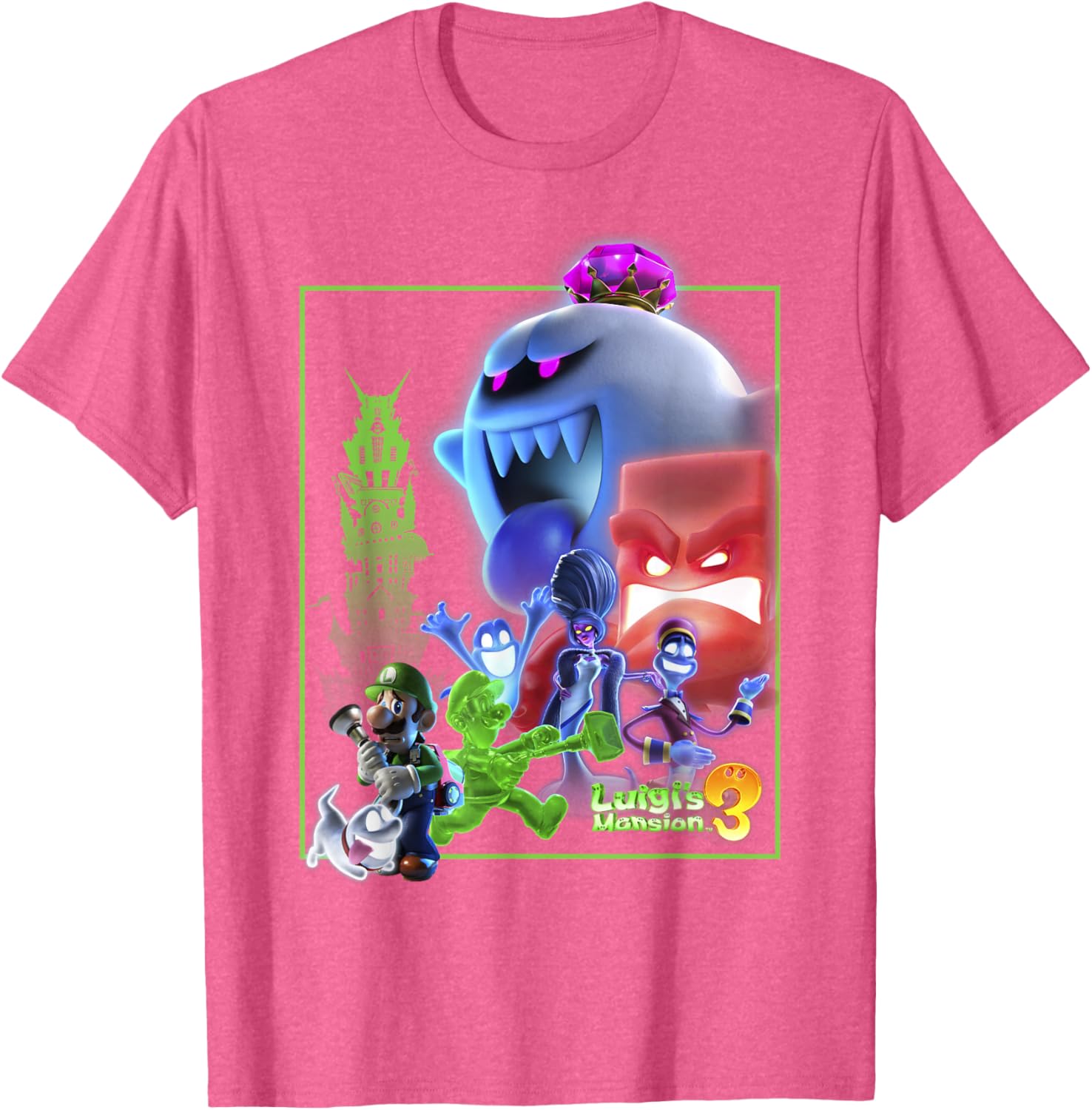 Luigi's Mansion 3 Collage Poster T-Shirt for Gamers and Fans - 5