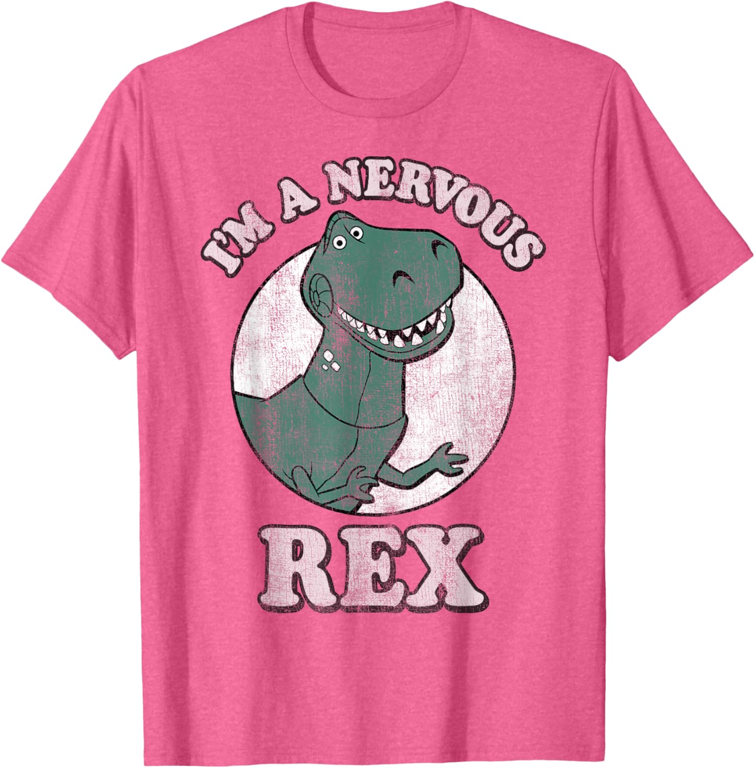 Disney Pixar Toy Story I'm A Nervous Rex Dinosaur Graphic T-Shirt - 8