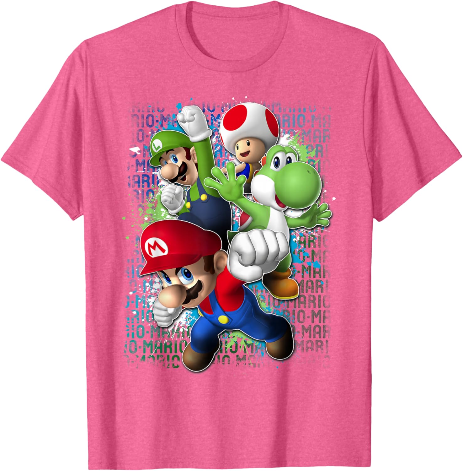 Nintendo Super Mario Luigi Paint Splatter T-Shirt for Fun Fans - 5