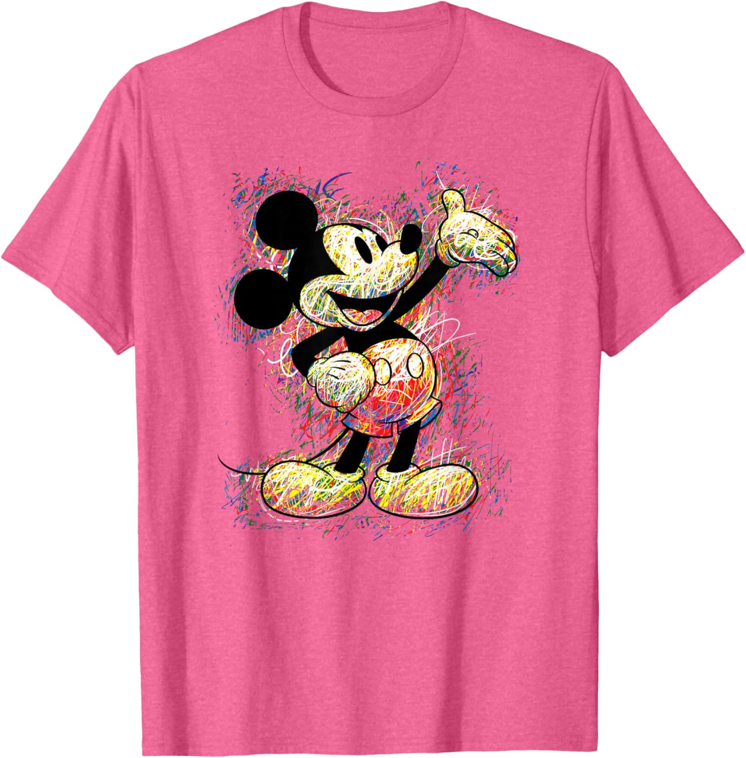 Disney Mickey Mouse Scribble T-Shirt for Kids and Adults - Fun Apparel - 7