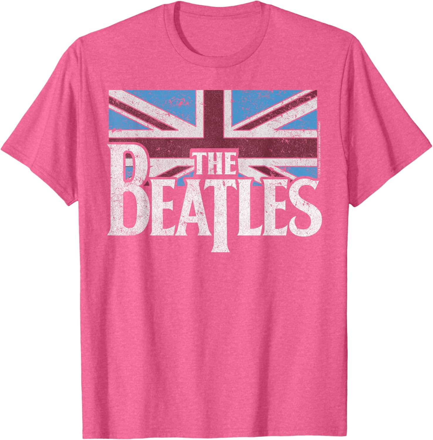 Beatles British Flag Red White Blue Short Sleeve T-Shirt for Fans - 4
