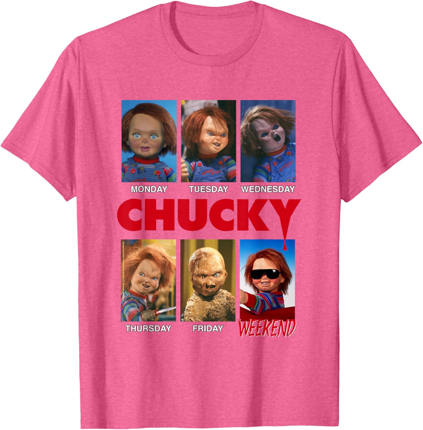 Chucky Days of The Week Moods T-Shirt for Fun Fashion Lovers - 6