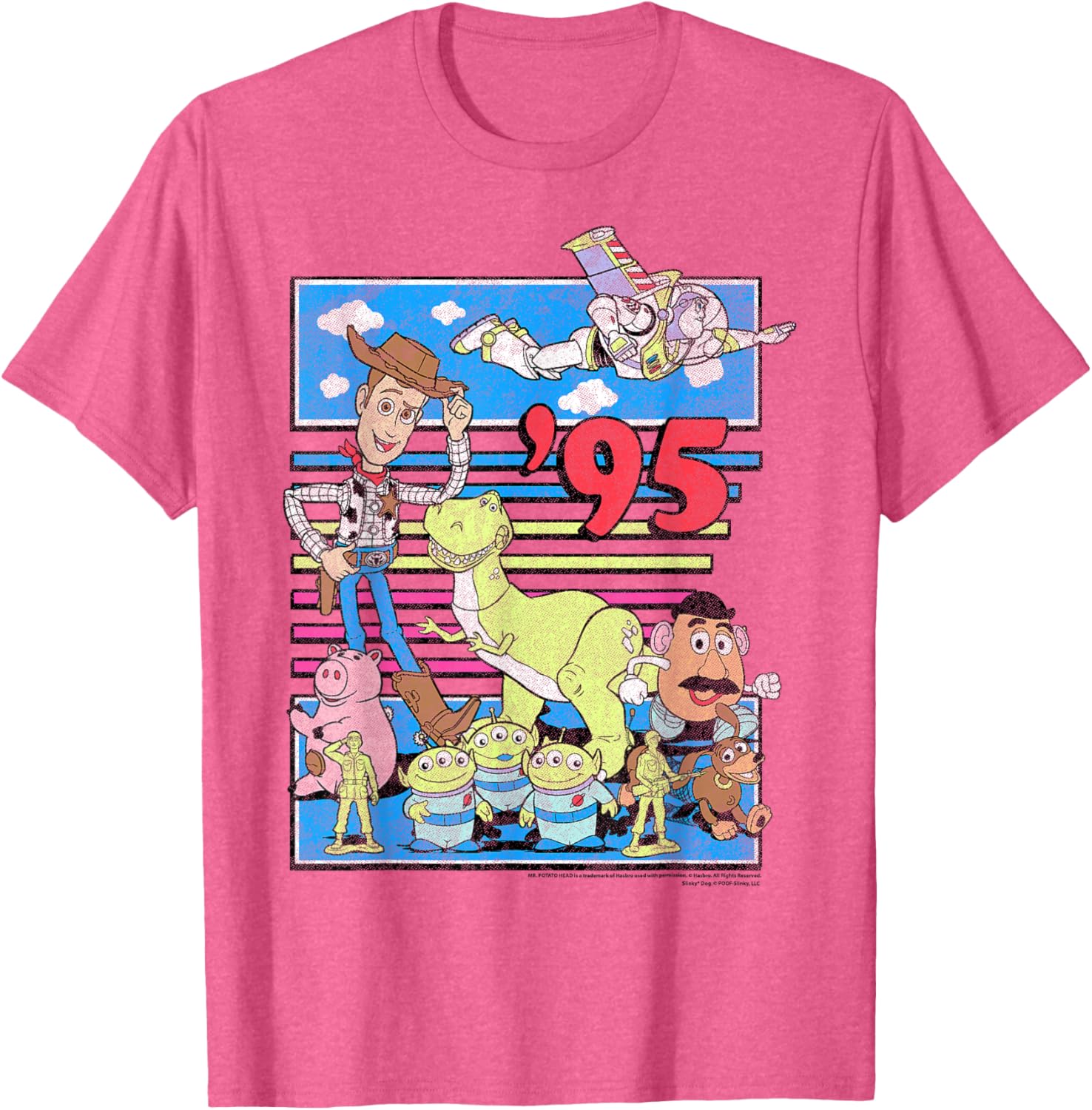 Disney Pixar Toy Story 95 Retro Colorful T-Shirt for Fans and Collectors - 2