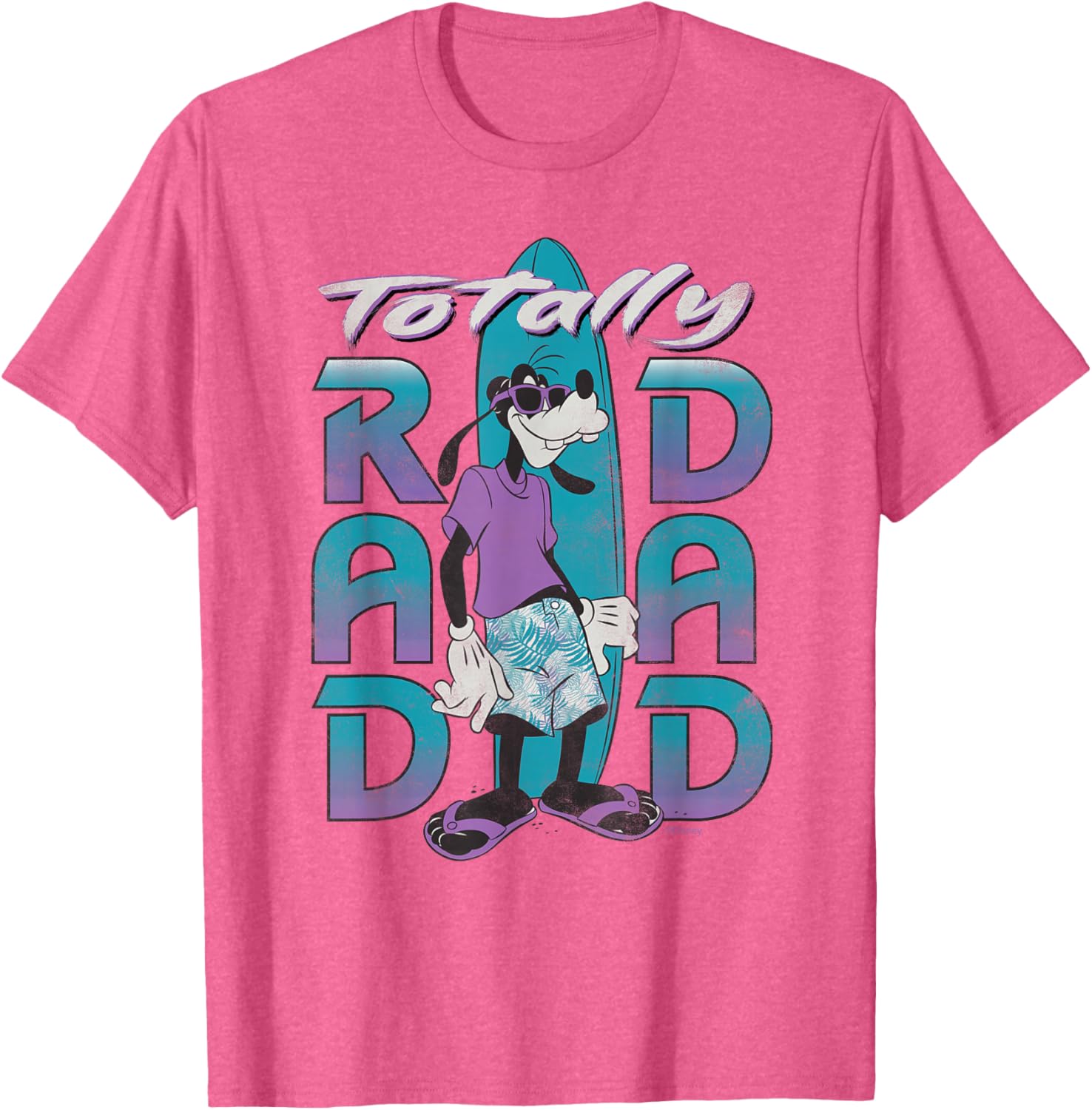 Disney Goofy Totally Rad Dad Surfing Distressed T-Shirt for Father's Day - 4