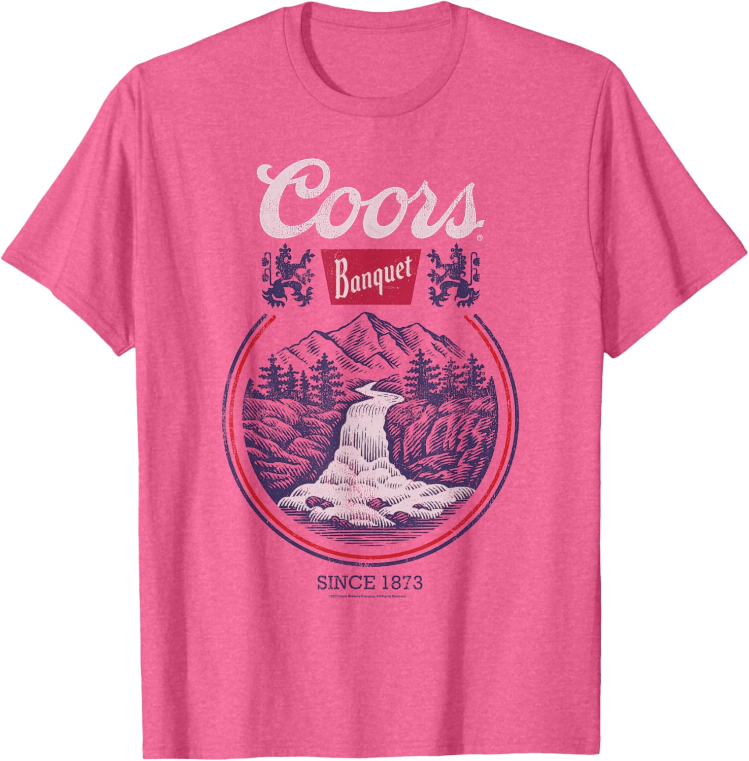 Coors Banquet Classic Circle Logo Beer Scene T-Shirt for Men and Women - 3