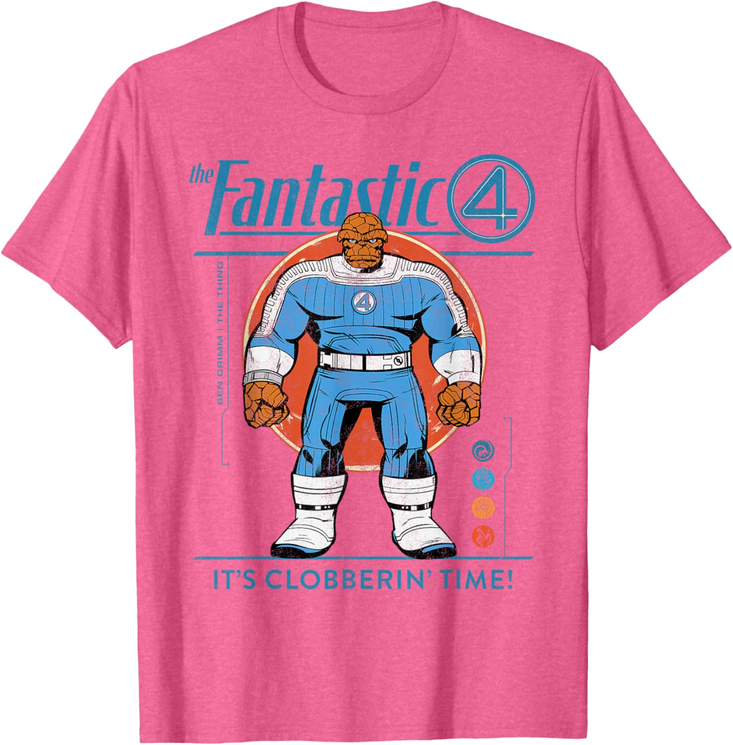 Marvel Fantastic Four The Thing Retro T-Shirt for Fans of Classic Comics - 24
