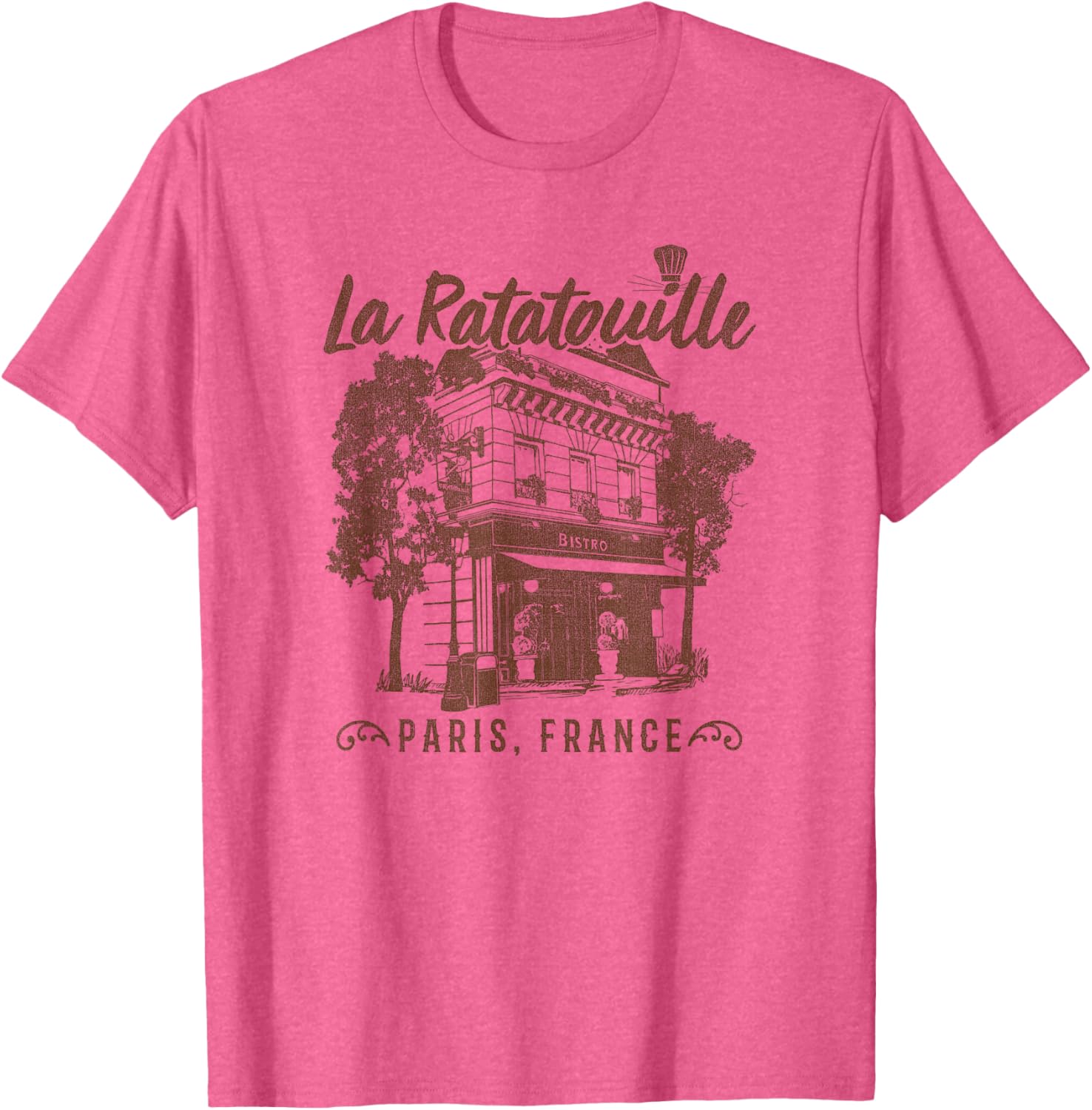Disney Pixar Ratatouille Vintage Paris Restaurant T-Shirt for Food Lovers - 1