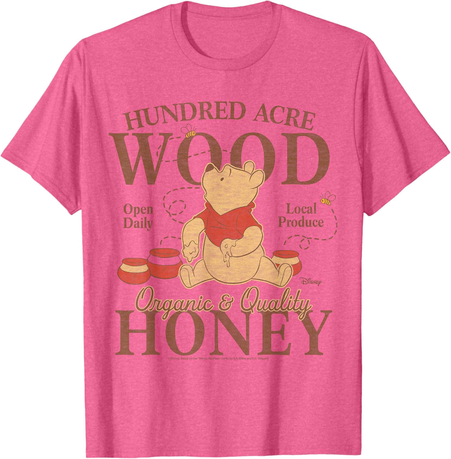 Winnie The Pooh Organic Honey T-Shirt for Kids in Hundred Acre Wood - 1