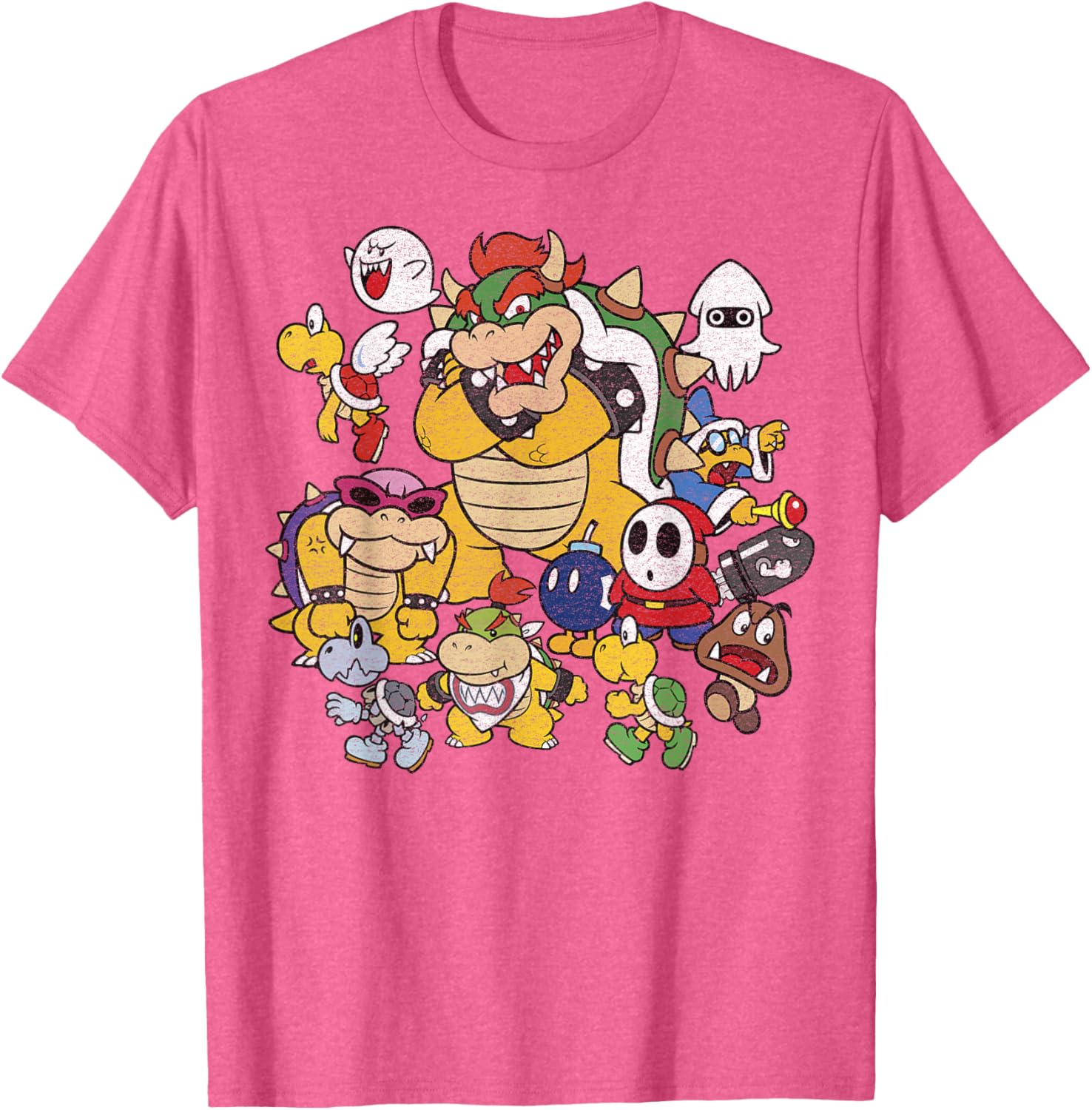 Nintendo Super Mario Bowser Enemy Group Shot T-Shirt for Fans and Gamers - 7