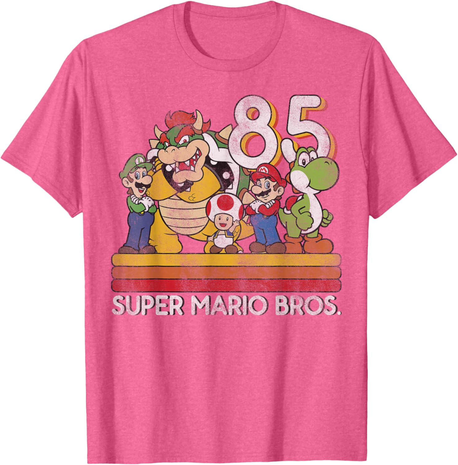 Nintendo Super Mario Retro Character T-Shirt for Gaming Fans - 2