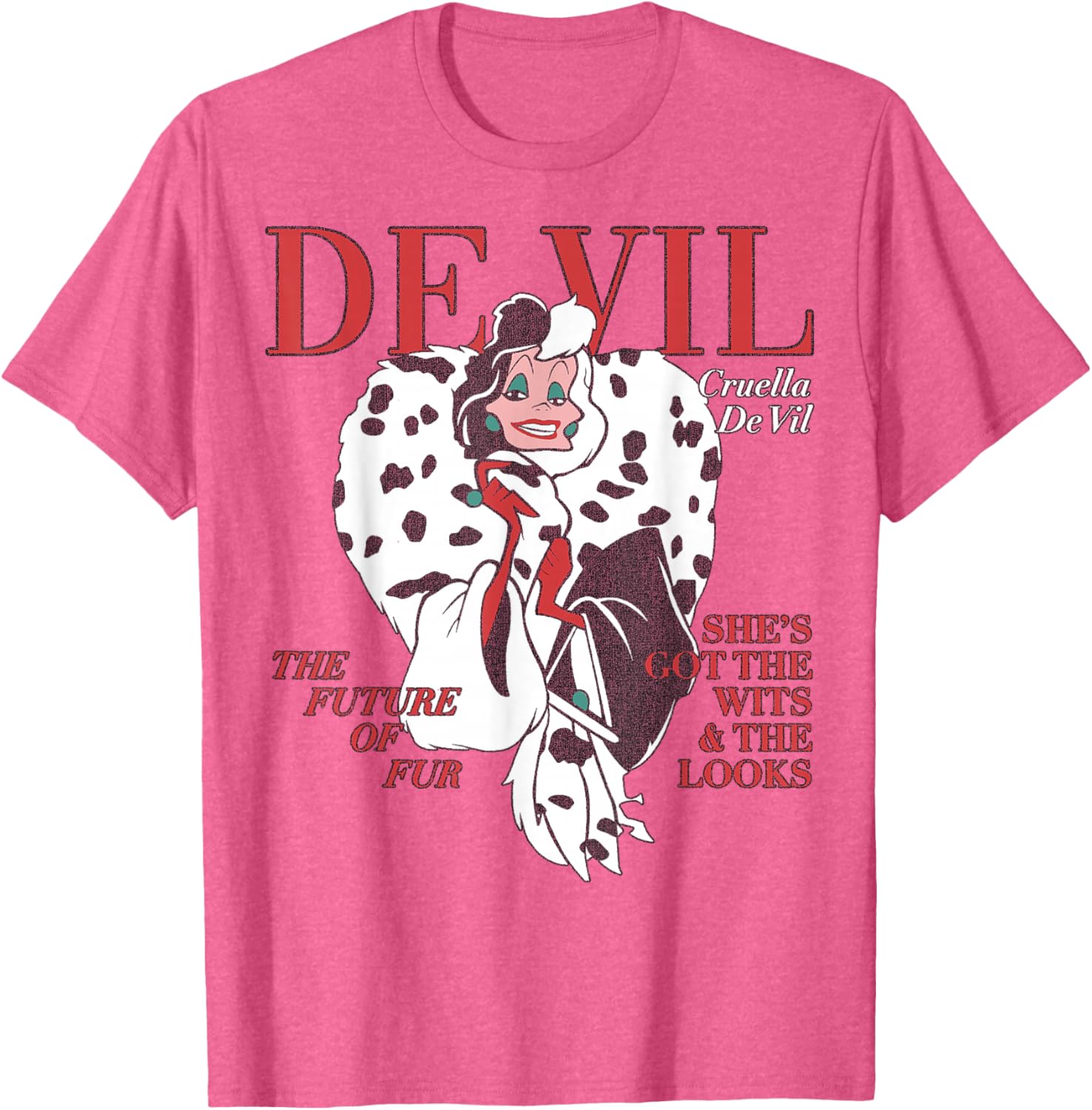 Disney Villains Cruella De Vil Magazine Cover T-Shirt for Stylish Fans - 3