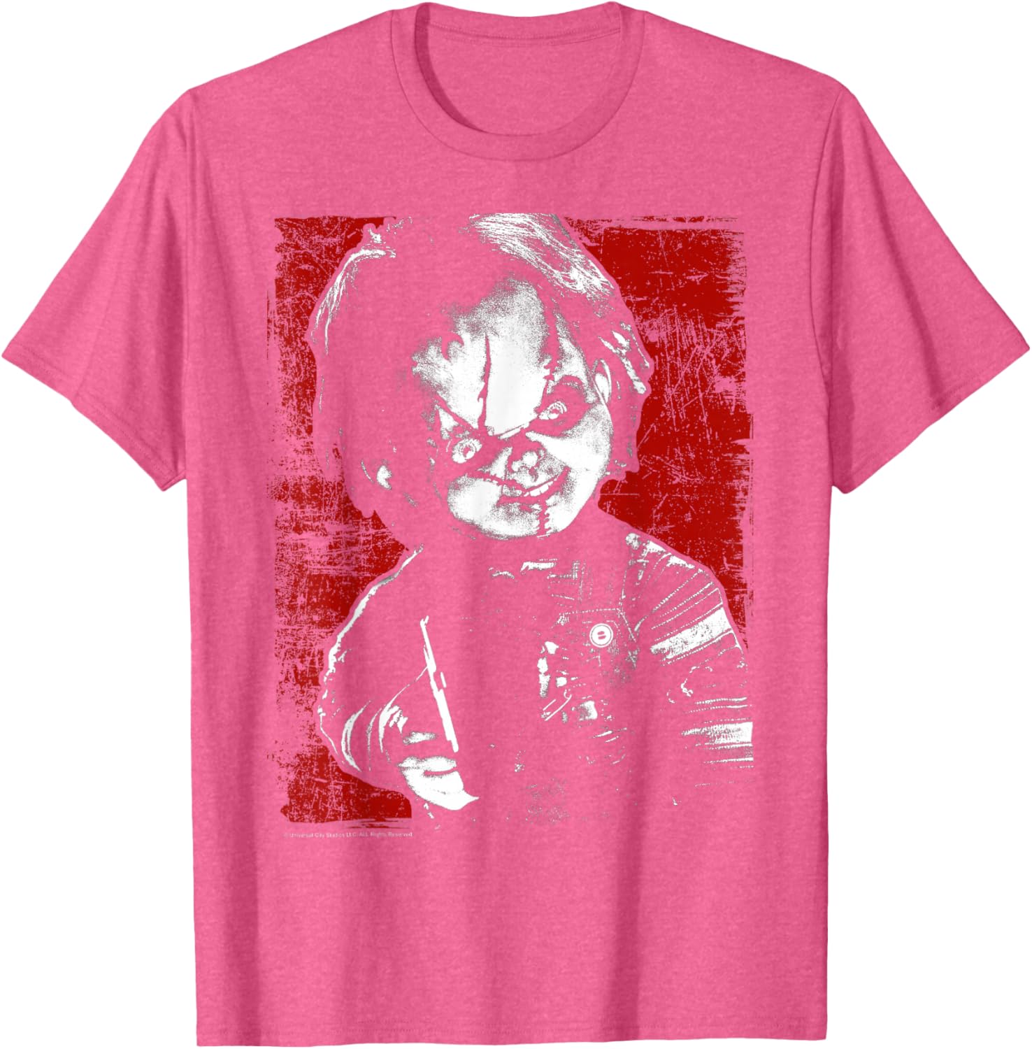 Child's Play Chucky Distressed Portrait T-Shirt for Fun Horror Fans - 3