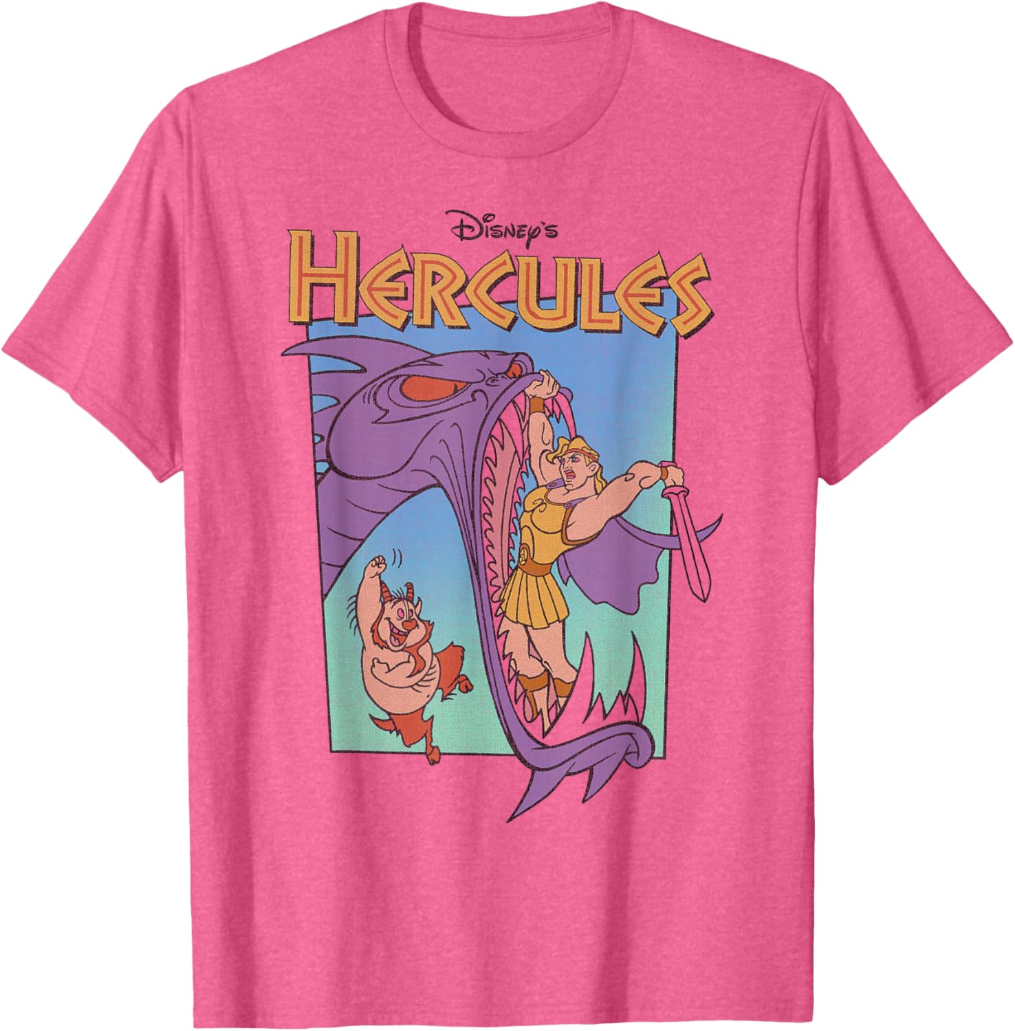 Disney Hercules Hydra Battle Retro T-Shirt Classic Movie Apparel - 2