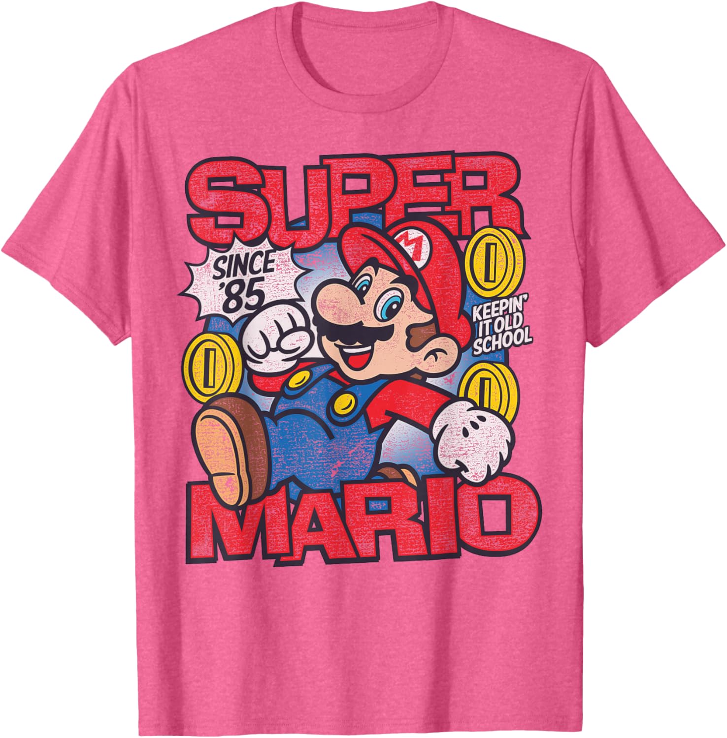 Vintage Super Mario Bros Mushroom Kingdom T-Shirt Since 85 Retro Style - 2