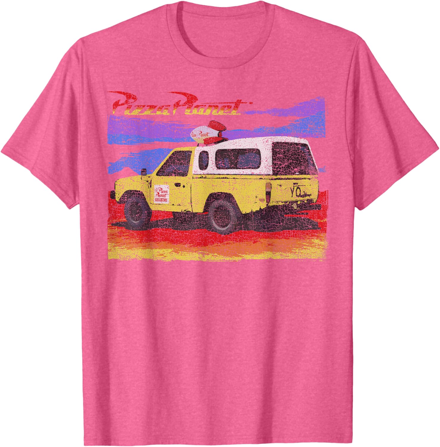 Disney Pixar Toy Story Pizza Planet Truck Distressed Vintage T-Shirt - 8