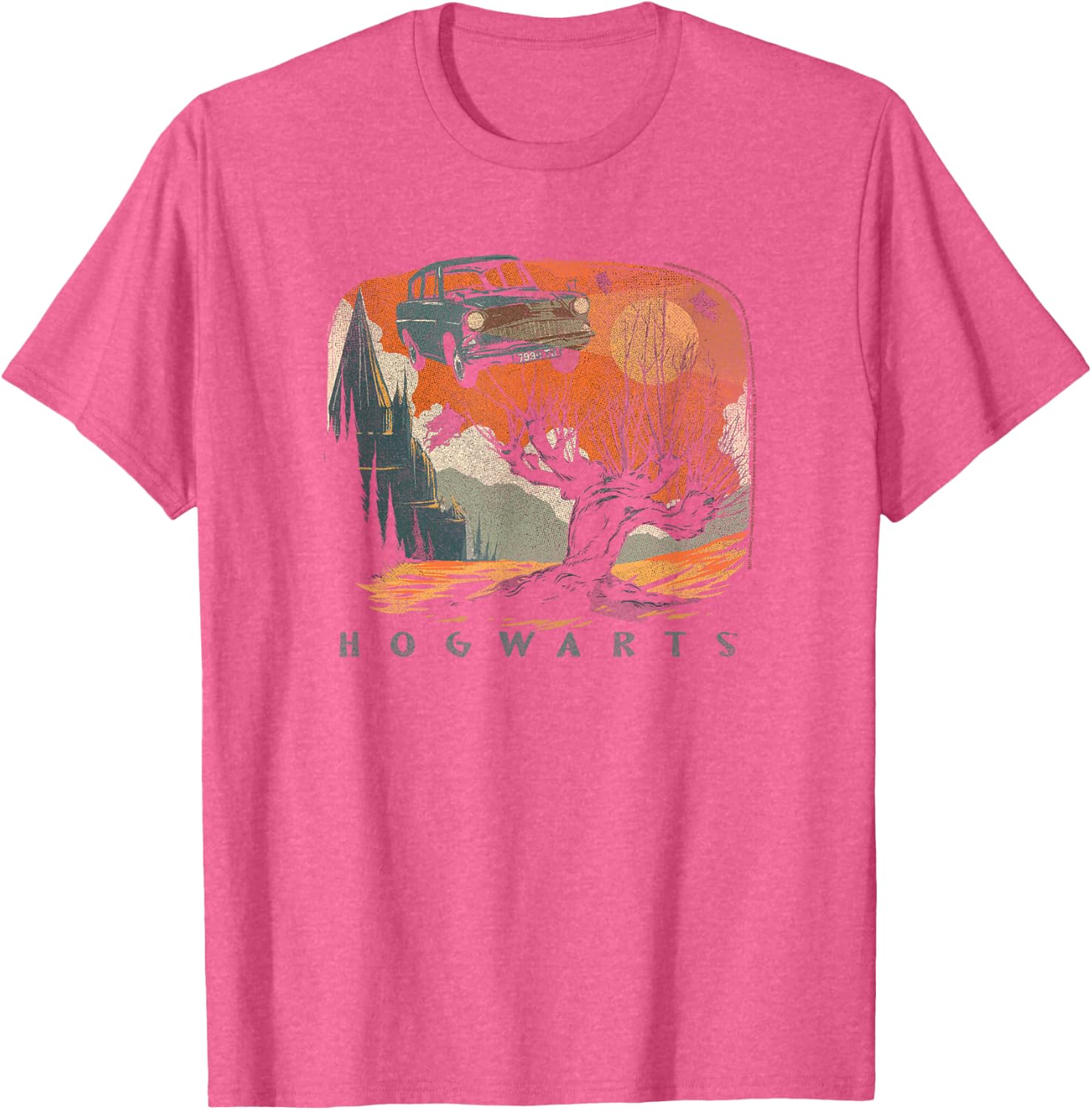 Harry Potter Whomping Willow Distressed Poster T-Shirt for Fans - 8