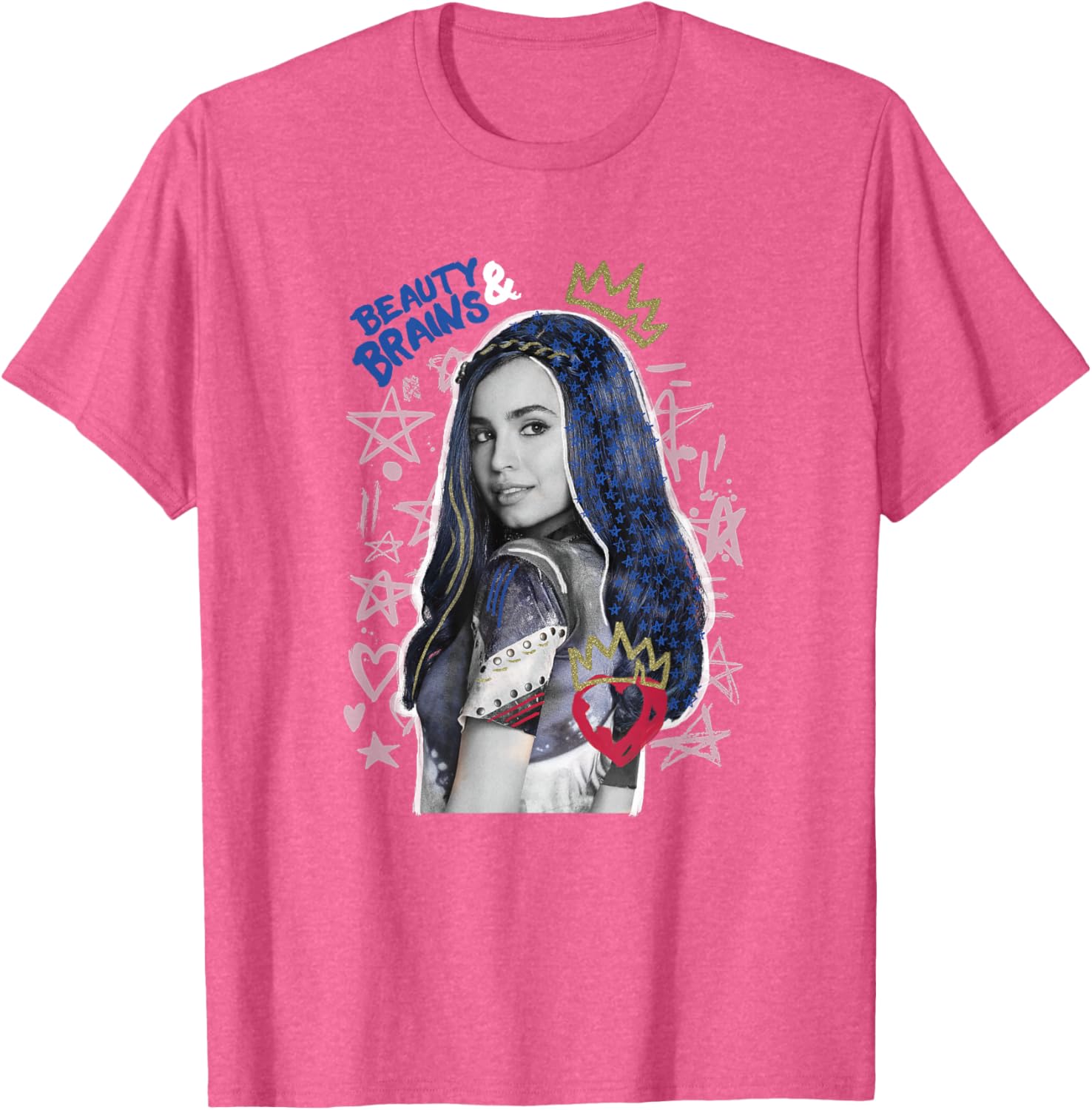 Disney Descendants 2 Evie Collage Tee Stylish Kids T-Shirt for Fans - 7