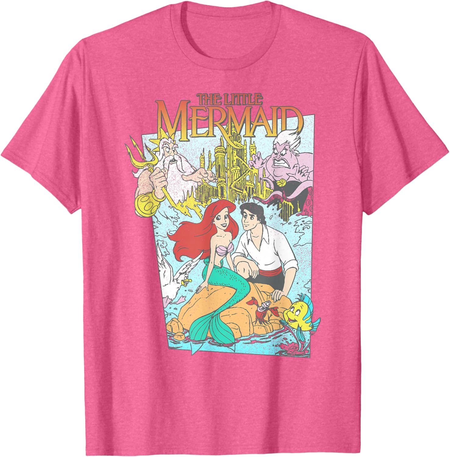 Vintage Little Mermaid Graphic T-Shirt for Disney Fans - Retro Style Apparel - 6