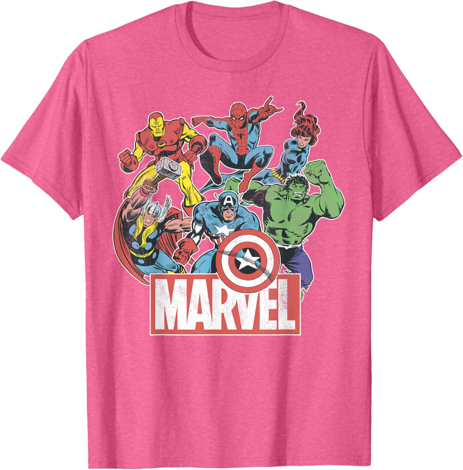 Marvel Avengers Retro Comic Vintage Graphic T-Shirt for Fans - 11