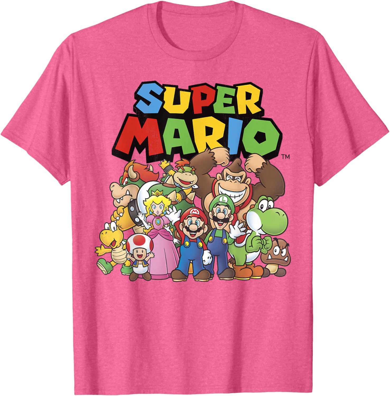 Super Mario Full Cast Graphic T-Shirt For Gamers and Fans - 1