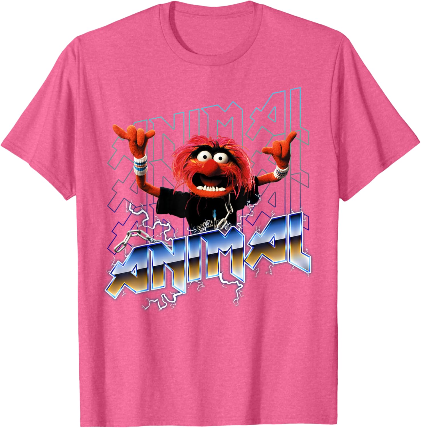 Disney Muppets Animal Vintage Rock Metal Poster T-Shirt for Fans - 3