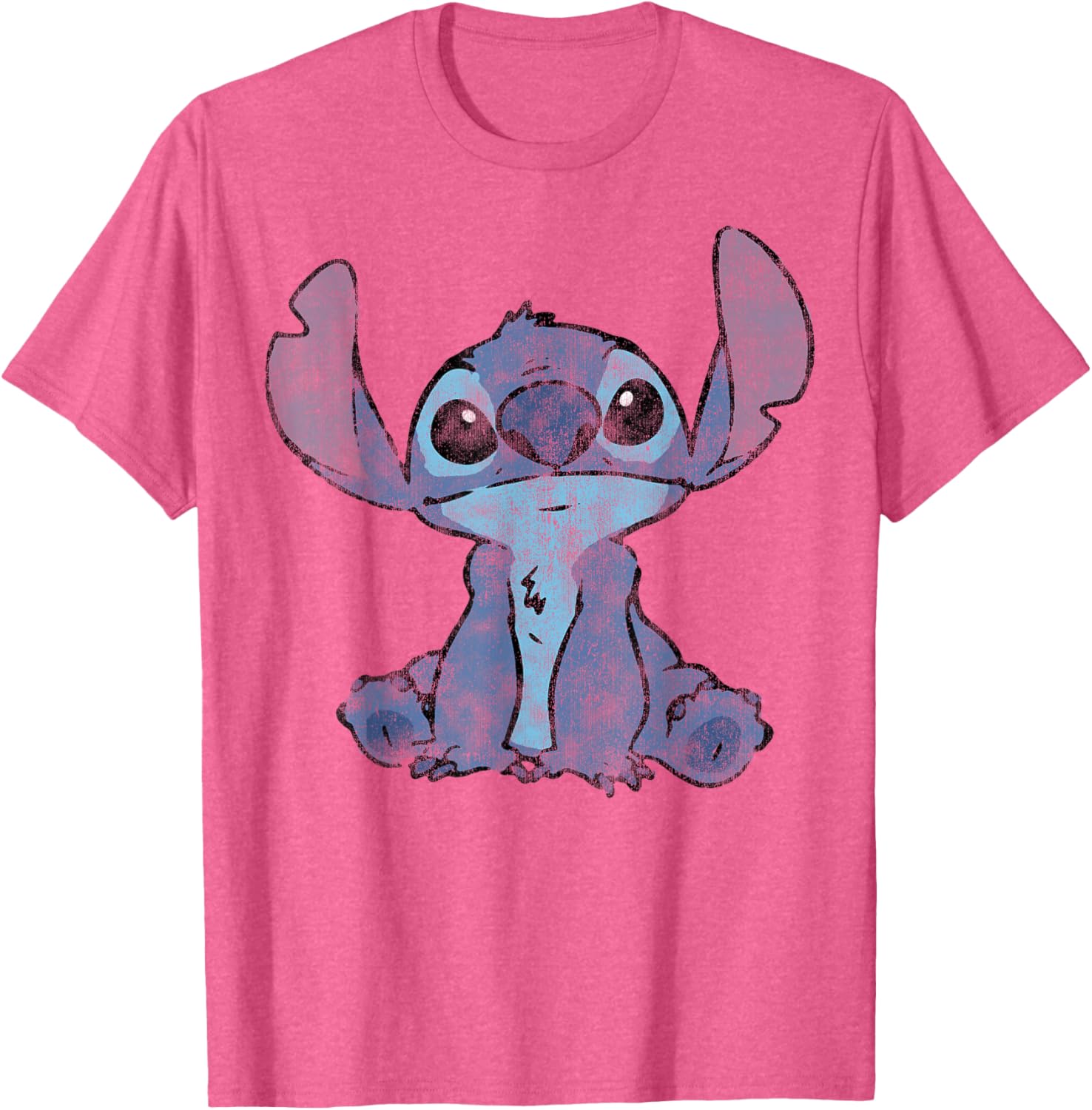 Disney Lilo and Stitch Distressed Stitch Portrait T-Shirt for Fans - 6
