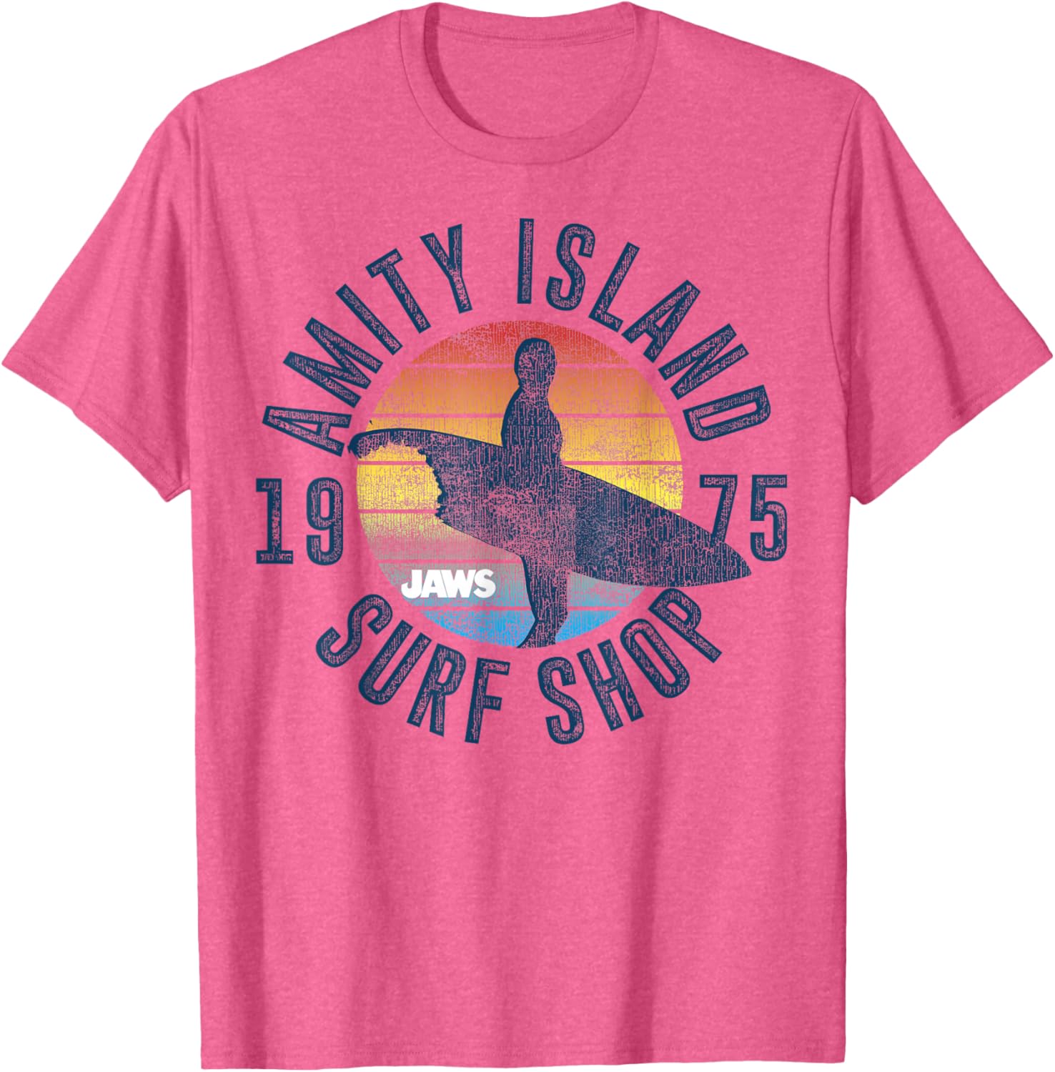 Jaws Amity Island Surfboard T-Shirt for Fans of Classic Movies - 10