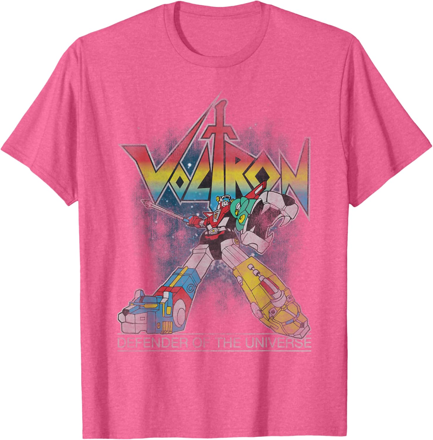 Voltron Retro Defender Rainbow Graphic T-Shirt for Fans and Collectors - 5