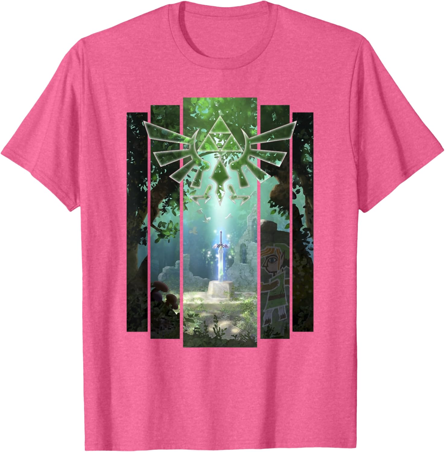 Nintendo Zelda Master Sword Lost Woods Artwork T-Shirt for Fans - 1