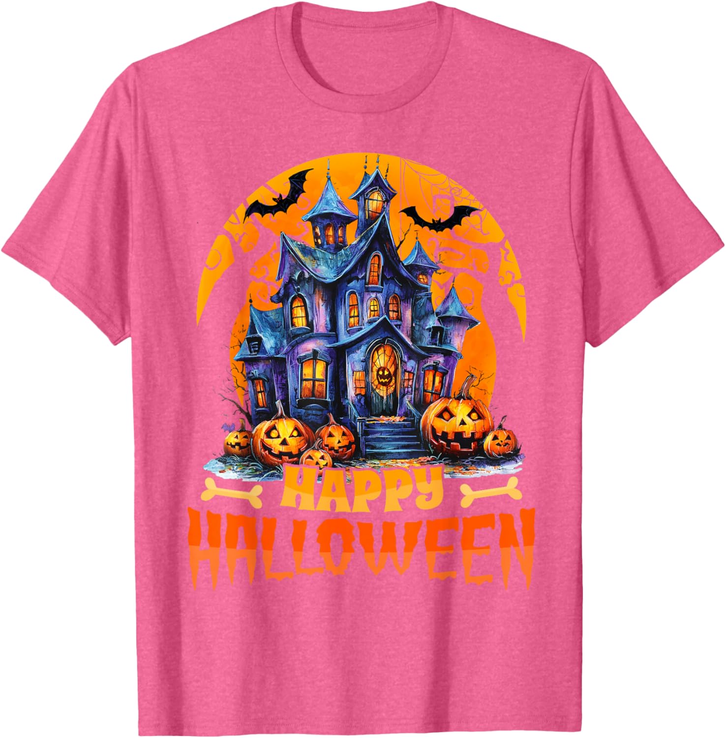 Happy Halloween Haunted House T-Shirt for Men and Women Costume Fun - 26