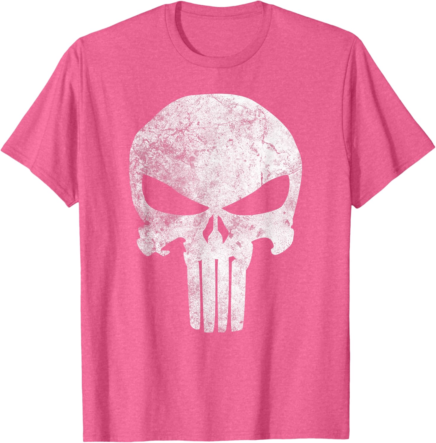 Marvel Punisher Skull Distressed T-Shirt for Fans of Comic Style - 8