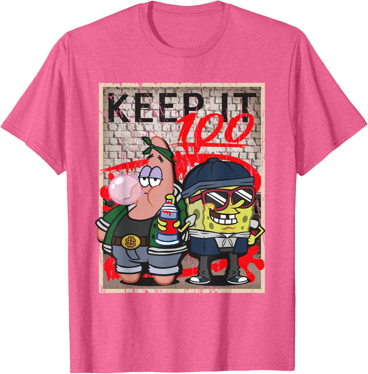 Mademark x SpongeBob SquarePants Hip Hop Graffiti T-Shirt for Fans - 3