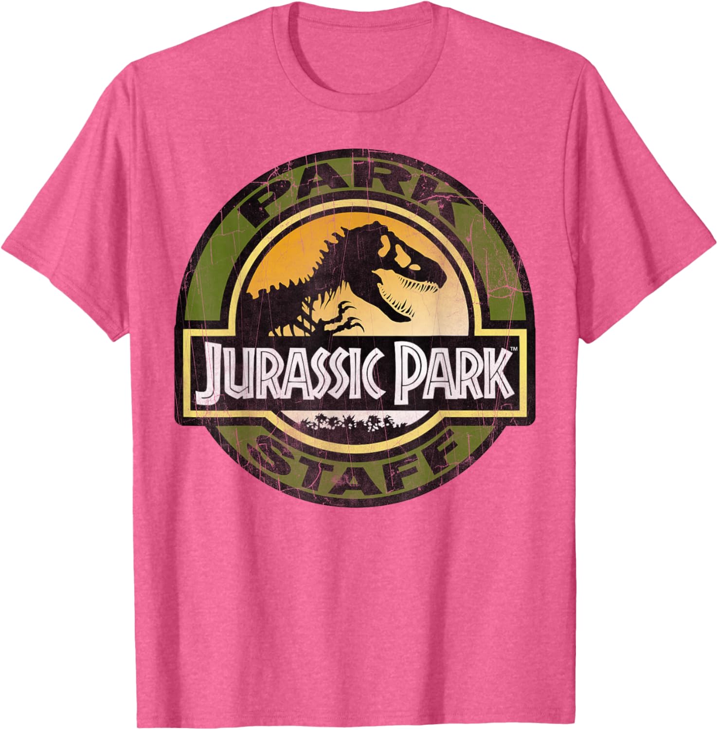 Jurassic Park Retro Distressed Logo Graphic T-Shirt for Dinosaur Fans - 6