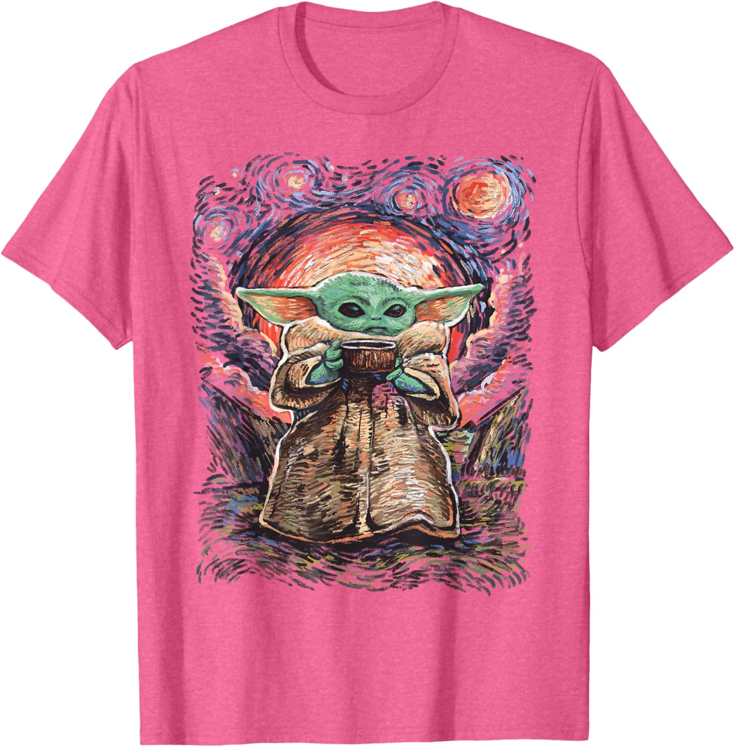 Star Wars The Child Starry Night T-Shirt for Fans of All Ages - 1