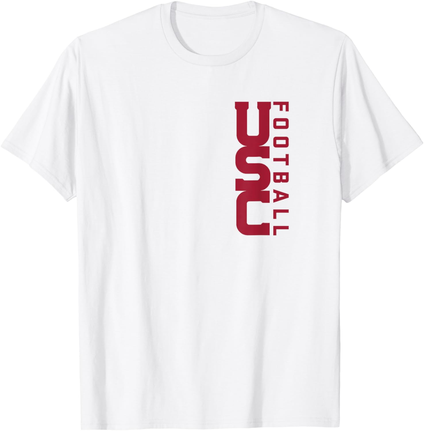 USC Cardinal Vertical Block Football T-Shirt for Sports Enthusiasts - 2