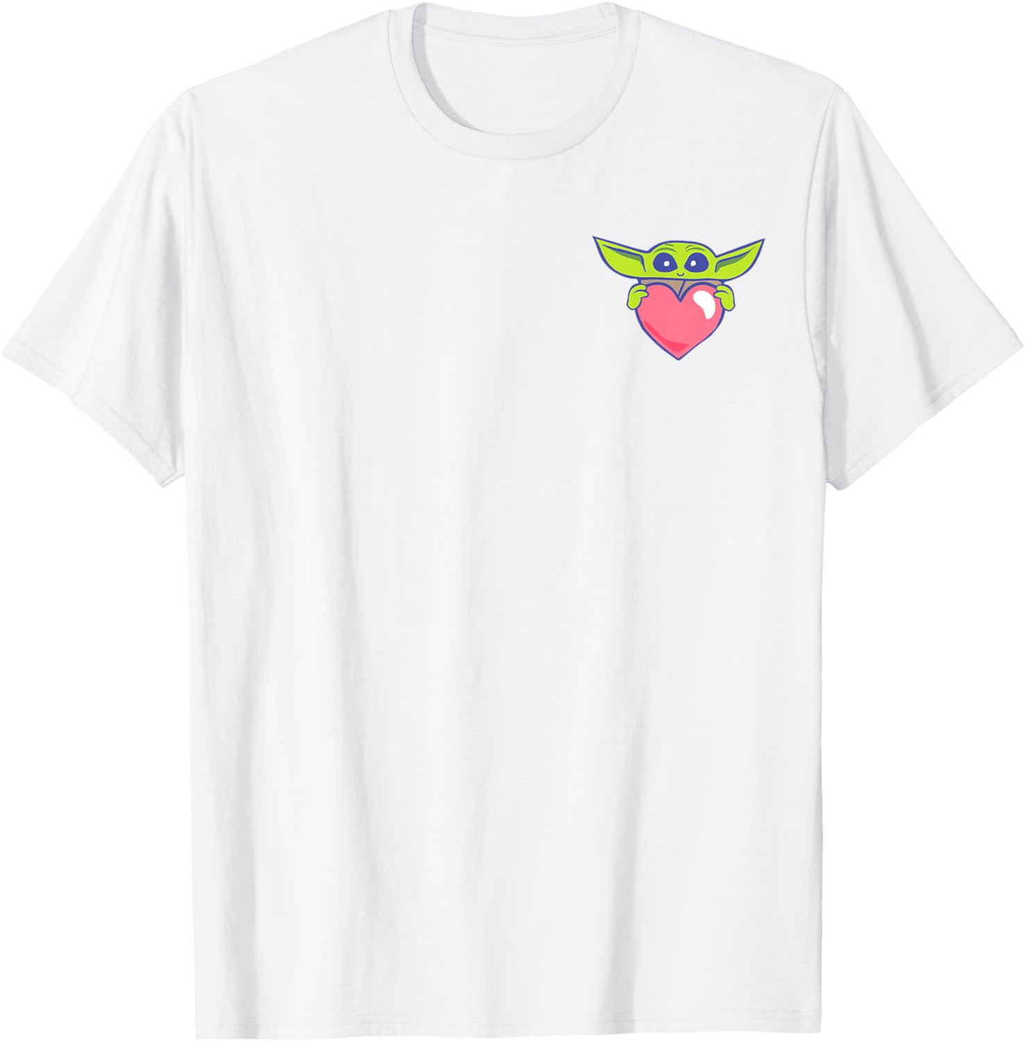 Adorable The Mandalorian Grogu Holding Valentine's Heart T-Shirt for Fans - 8