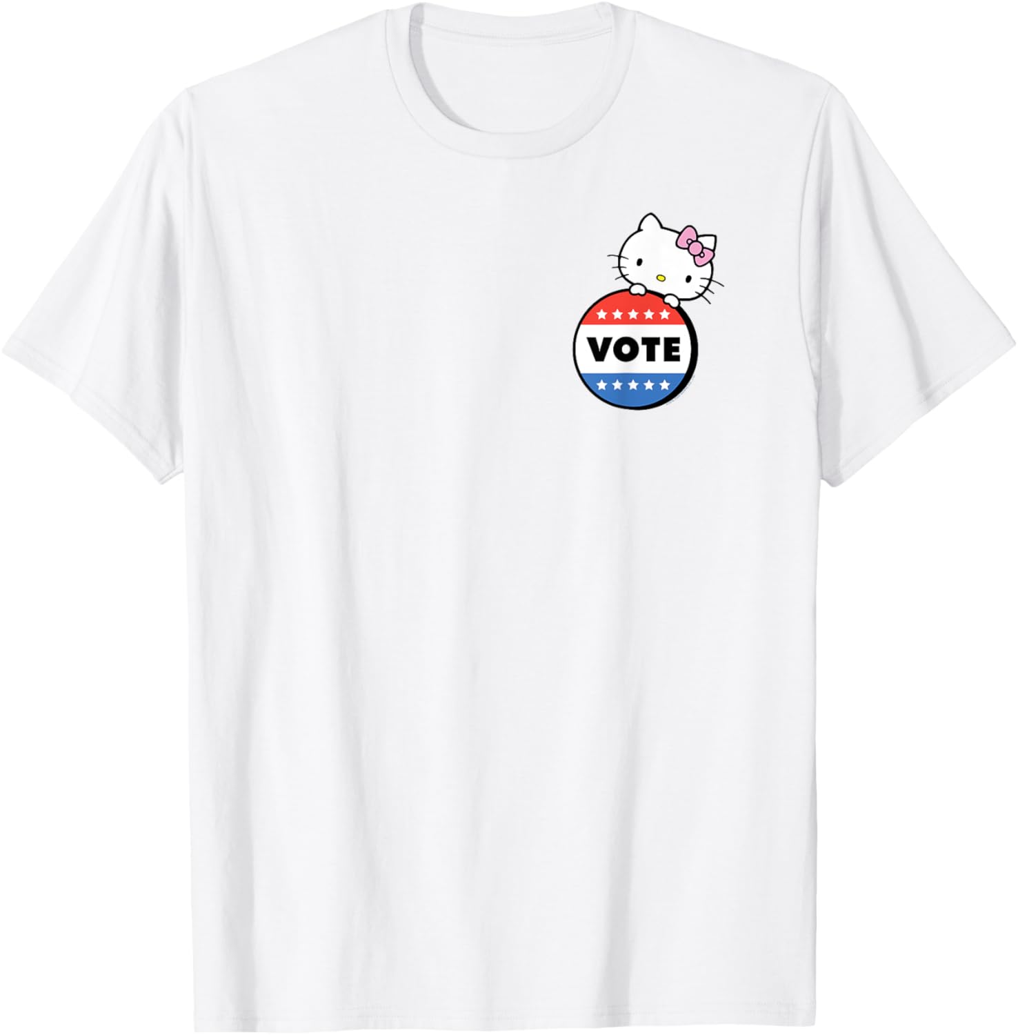 Hello Kitty Vote Button T-Shirt for Fun Fashion and Cute Style - 21