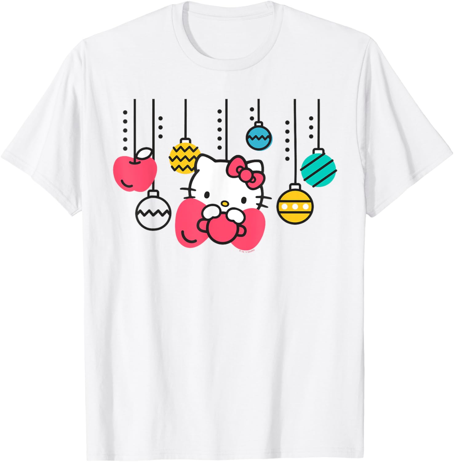 Adorable Hello Kitty Christmas Ornament T-Shirt for Holiday Cheer - 2